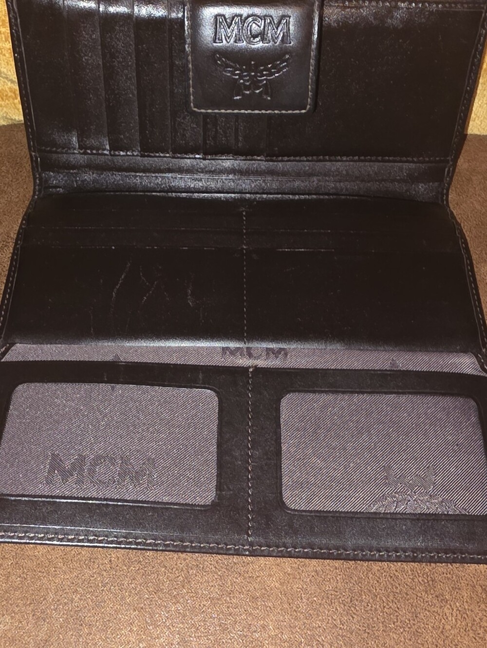 MCM Brown Logo Continental Wallet - Picture 5 of 6